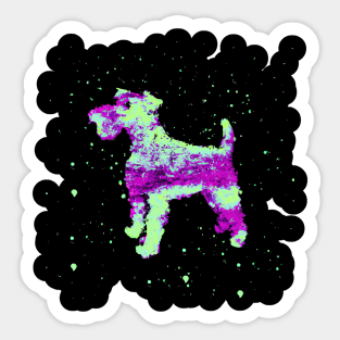 Cool Affenpinscher Dog Washed-out Acid Stencil Artwork Sticker